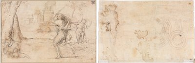 Romulus and Remus Found by Faustulus (recto) Concentric Circles (verso) by Romanino