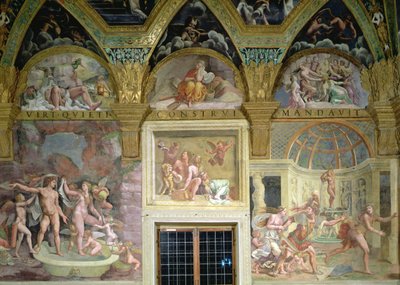 The Room of Psyche. Venus and Mars bathing; Bacchus and Ariadne; Venus and Adonis surprised by Mars by Romano Giulio