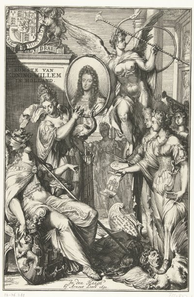 Allegorical Frontispiece with Portrait of William III by Romeyn de Hooghe