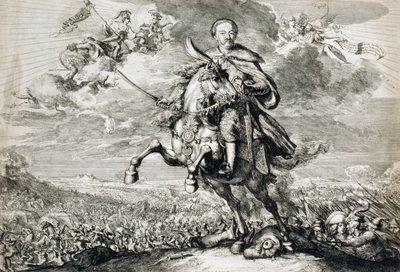Glorification of John Sobieski III at the Battle of Chocim, 1674 by Romeyn de Hooghe