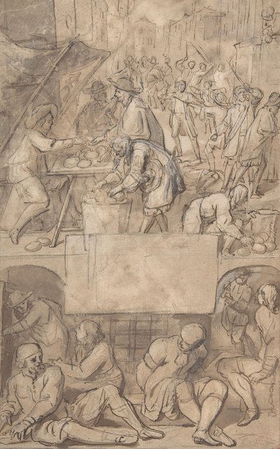 Study for a Title-Page: Allegory of Commerce and a Debtor