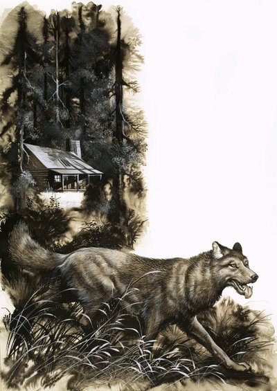 Running Wolf by Ron Embleton