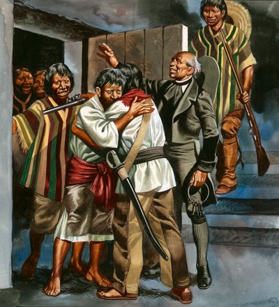 The Mexican Revolution Began When Father Hidalgo Led a Band of Armed Men to the Local Prison by Ron Embleton