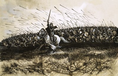 Unidentified Battle (Agincourt?) by Ron Embleton