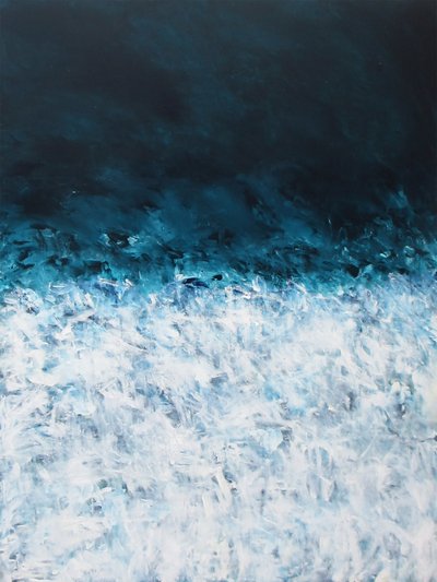 Crashing Ocean Blues by Ron Halfant