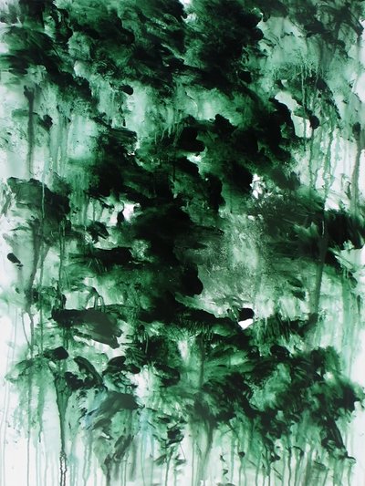 Misty Green Forest by Ron Halfant