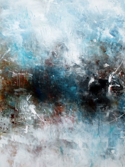 Stormy Abstract Waters by Ron Halfant