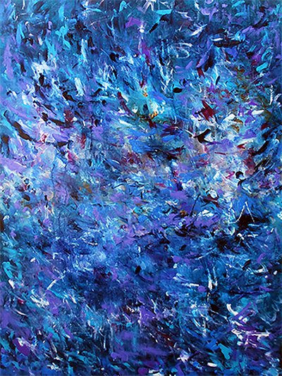 Swirling Indigo Depths by Ron Halfant