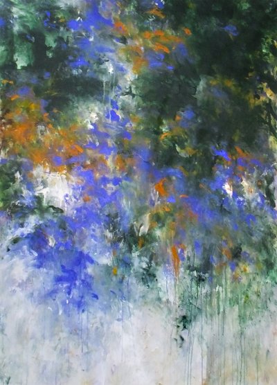 Vibrant Abstract Garden by Ron Halfant