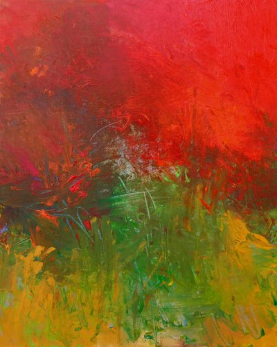 Vibrant Abstract Landscape by Ron Halfant