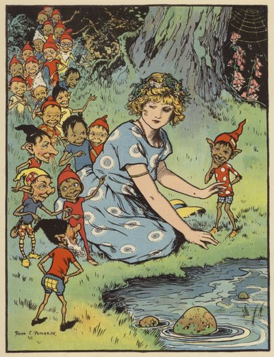 Girl surrounded by pixies by Rosa Petherick