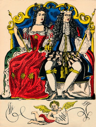 William III and Mary II, King and Queen of Great Britain and Ireland by Rosalind Thornycroft