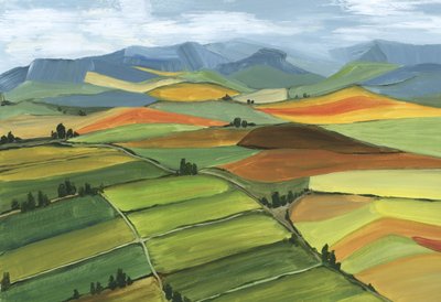 Colorful Rolling Fields by Rosana Laiz Blursbyai
