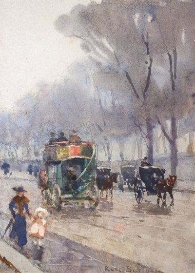Park Lane with Omnibus by Rose Maynard Barton