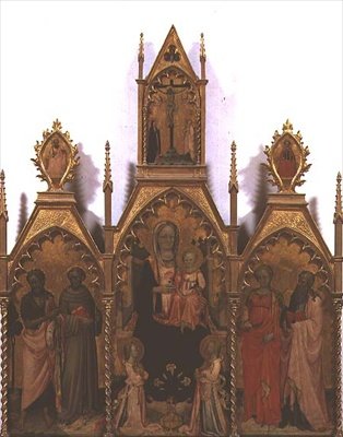 Madonna and Child Enthroned with Saints by Rossello di Jacopo Franchi