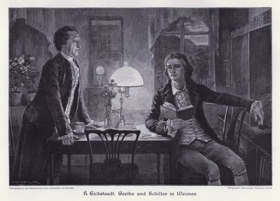 German writers Friedrich Schiller and Johann Wolfgang von Goethe in Weimar by Rudolf Eichstaedt