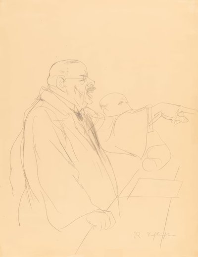 Munich in the Courtroom by Rudolf Schlichter