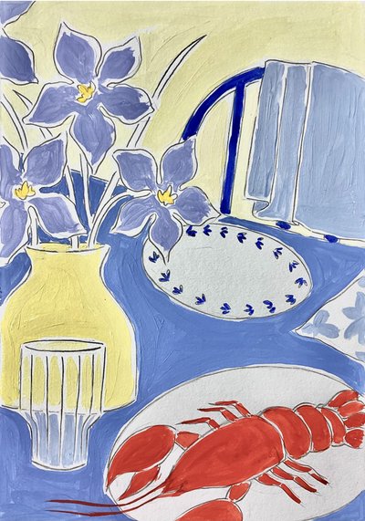 Lobster Dinner Table by Rushati Chowdhury