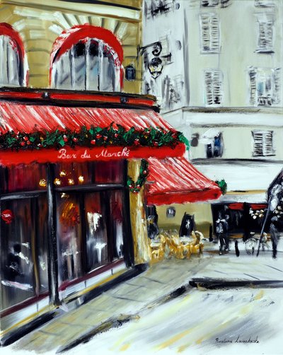 Christmas at Bar Marche Paris, 2021 by Ruslana Levandovska