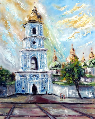 Golden Domed Kyiv Ukraine, 2022 by Ruslana Levandovska
