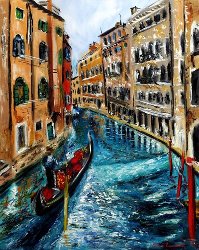 Gondola in Venice Italy II, 2023 by Ruslana Levandovska