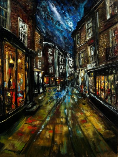 Moon Kissed Streets of York by Ruslana Levandovska