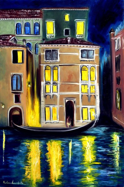 Night in Venice Italy, 2023 by Ruslana Levandovska