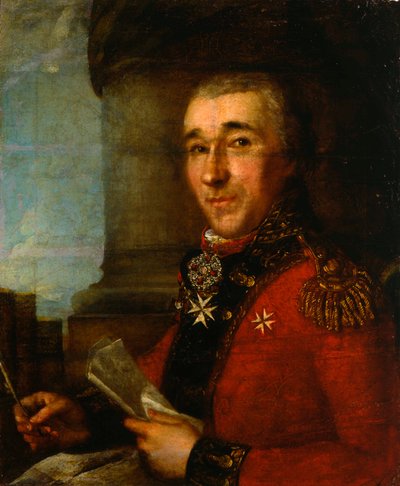 Portrait of General Count Alexey Arakcheyev, Late 18th Century by Russian Master