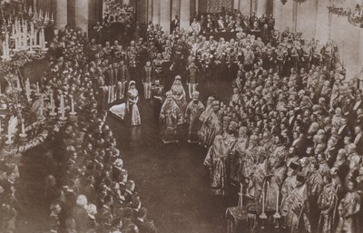 Coronation of Tsar Nicholas II and Tsarina Alexandra of Russia, Uspensky Cathedral, Moscow by Russian Photographer