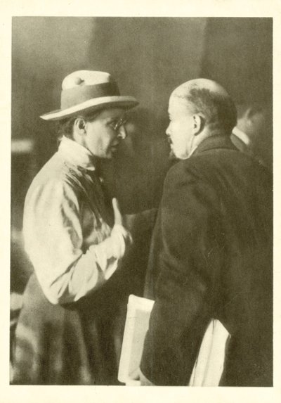Elena Stasova and Lenin at the Second World Congress of the Comintern at the Kremlin, Moscow by Russian Photographer