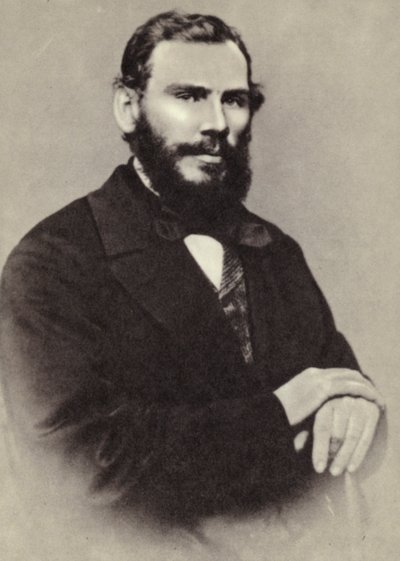 L. N. Tolstoy, Moscow, 1862 by Russian Photographer