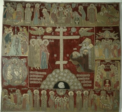 Appearance of the Virgin to St. Sergius, 1525 by Russian School