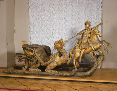 Carnival Sleigh with the figure of St George by Russian School