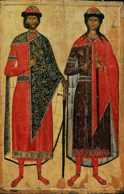 St. Boris and St. Gleb by Russian School
