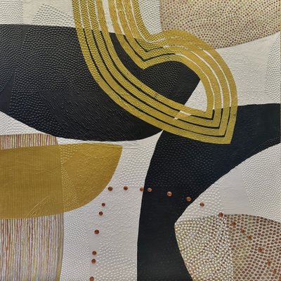 Abstract Gold Curves by SAN STARLING