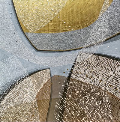Abstract Gold Curves by SAN STARLING