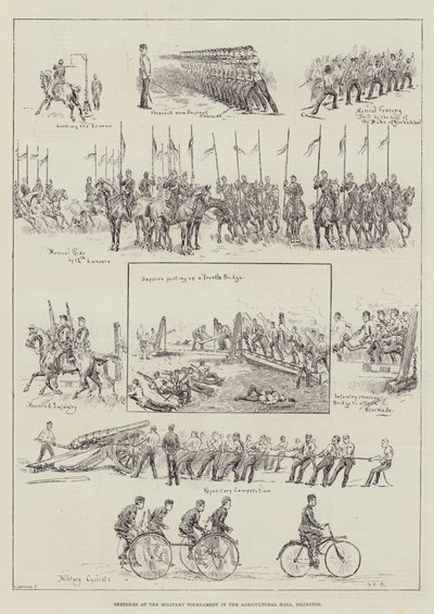Sketches at the Military Tournament in the Agricultural Hall, Islington by S.T. Dadd