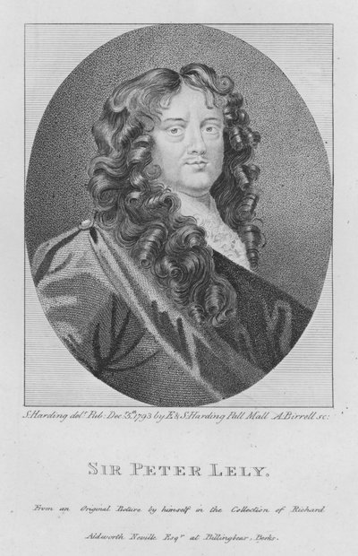 Sir Peter Lely by S. (after) Harding