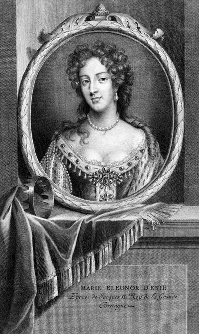 Mary of Modena, Queen Consort of King James II of Great Britain by S. Audran