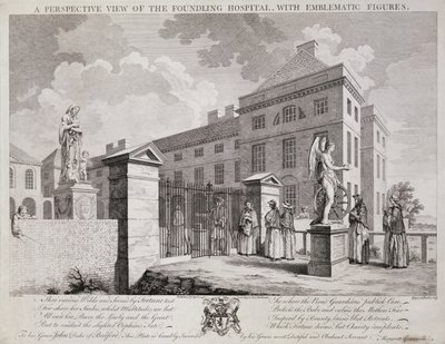A Perspective View of the Foundling Hospital with Emblematic Figures by S. Vale