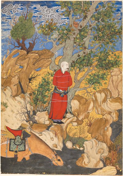 Aulad Tied to a Plane Tree, from a Shahnama by Firdausi by Sadiqi Bek