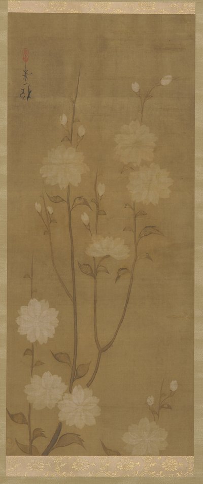 Drooping Cherry Branches in Blossom, Edo period, mid 18th-early 19th century by Sakai Hoitsu