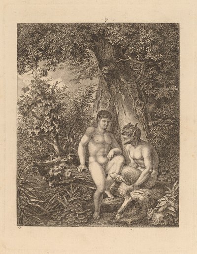 Two Satyrs in a Forest by Salomon Gessner