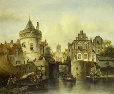 Imaginary View Based on the Kolksluis by Salomon Leonardus Verveer