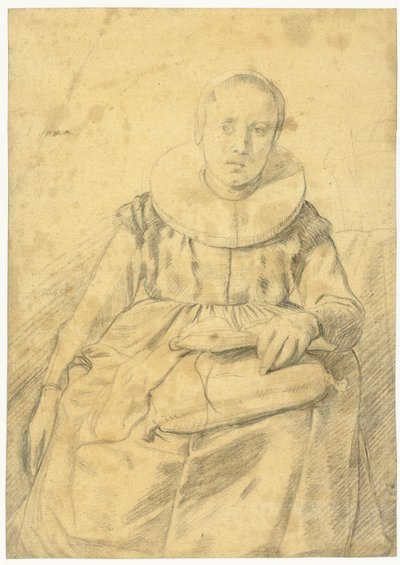Portrait of a Seated Woman with a Stiff Pleated Collar by Salomon de Bray