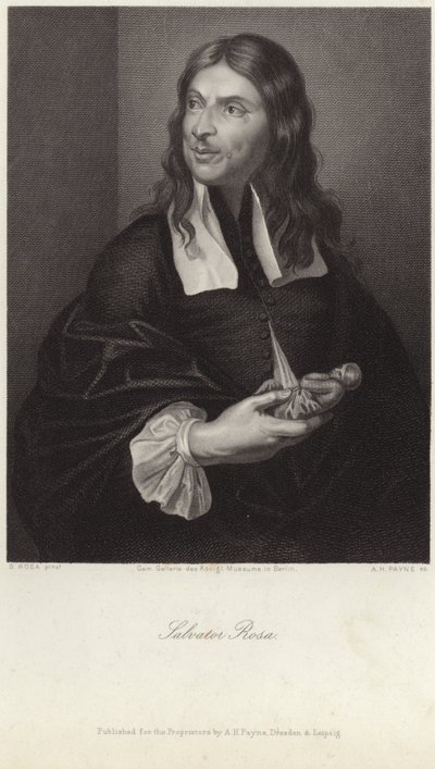 Portrait of Salvator Rosa by Salvator (after) Rosa