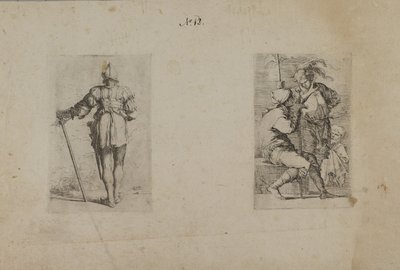 (Figurine Series) Back of Helmeted Man, Standing by Salvator Rosa