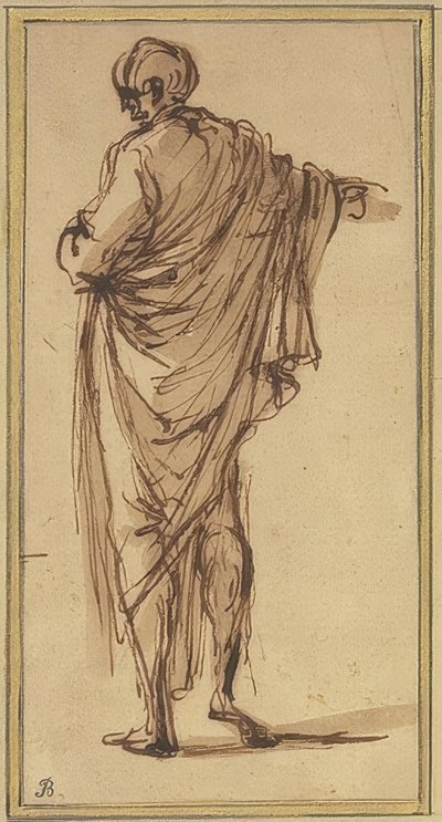 Standing Figure from Behind by Salvator Rosa