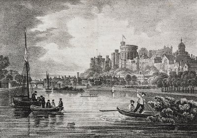View of Windsor Castle, England, United Kingdom, lithograph by Salvatore Puglia from Poliorama Pittoresco, n 32, March 15 by Salvatore Puglia