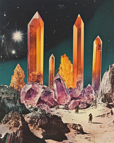 Cosmic Crystal Landscape by Samantha Hearn